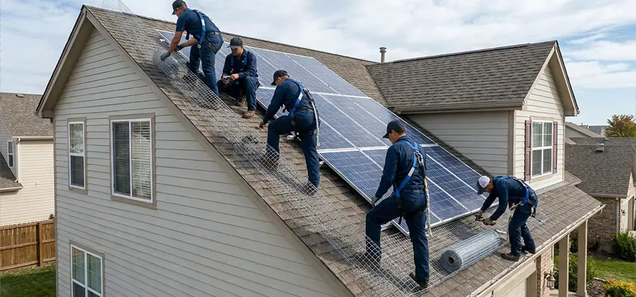 Pigeon Wire for Solar Panels in Atlanta
